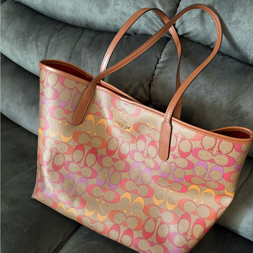 Coach Multicolor Signature Tote Bag